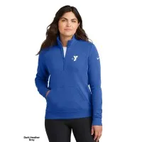 Nike Women's Club Fleece Sleeve Swoosh 1/2-Zip - Screen Printed